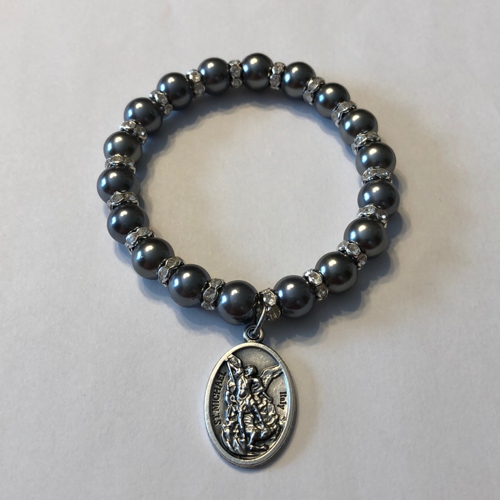 St. Michael Pearl Bracelet